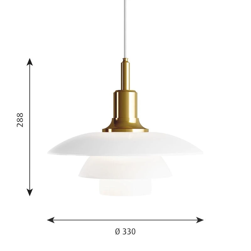 Louis Poulsen PH 3 1/2-3 Riippuvalaisin, Metalloitu Messinki 2 Louis Poulsen PH 3 1/2-3 Riippuvalaisin, Metalloitu Messinki - Image 2