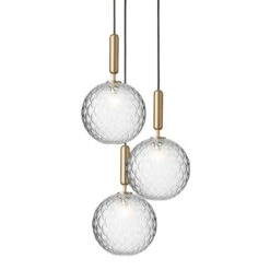 Nuura Miira 3 Riippuvalaisin, Iso, Messinki - Kirkas