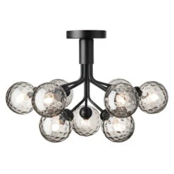 Nuura Apiales 9 Kattovalaisin, Musta - Optic Smoked