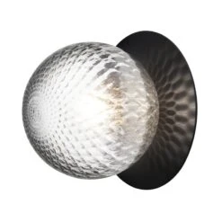 Nuura Liila 1 Seinä/kattovalaisin, Keskikoko, Musta - Kirkas