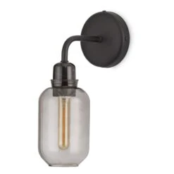 Normann Copenhagen Amp Seinävalaisin, Savu - Musta -Louis Poulsen Myymälämyynti 502230 Amp Wall Lamp Smoke Black 01