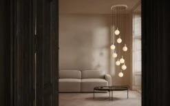 Tala Brass Nine Riippuvalaisin Sphere IV Lampuilla -Louis Poulsen Myymälämyynti CP WHT SET NON BP 01 9