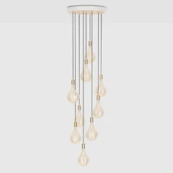 Tala Brass Nine Riippuvalaisin Voronoi II Lampuilla 9 Tala Brass Nine Riippuvalaisin Voronoi II Lampuilla -Louis Poulsen Myymälämyynti CP WHT SET NON BP 02 1