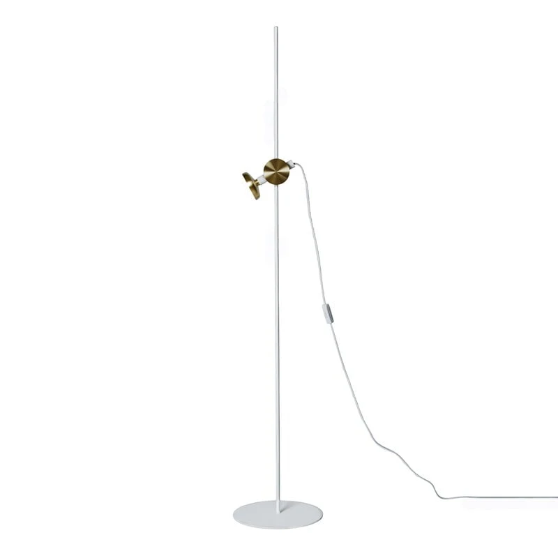 Pholc Blend Lattiavalaisin, Valkoinen - Messinki 1 Pholc Blend Lattiavalaisin, Valkoinen - Messinki